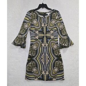 New York & Company Women's Stretch 3/4 Length Sleeve Above Knee Dress Size Small